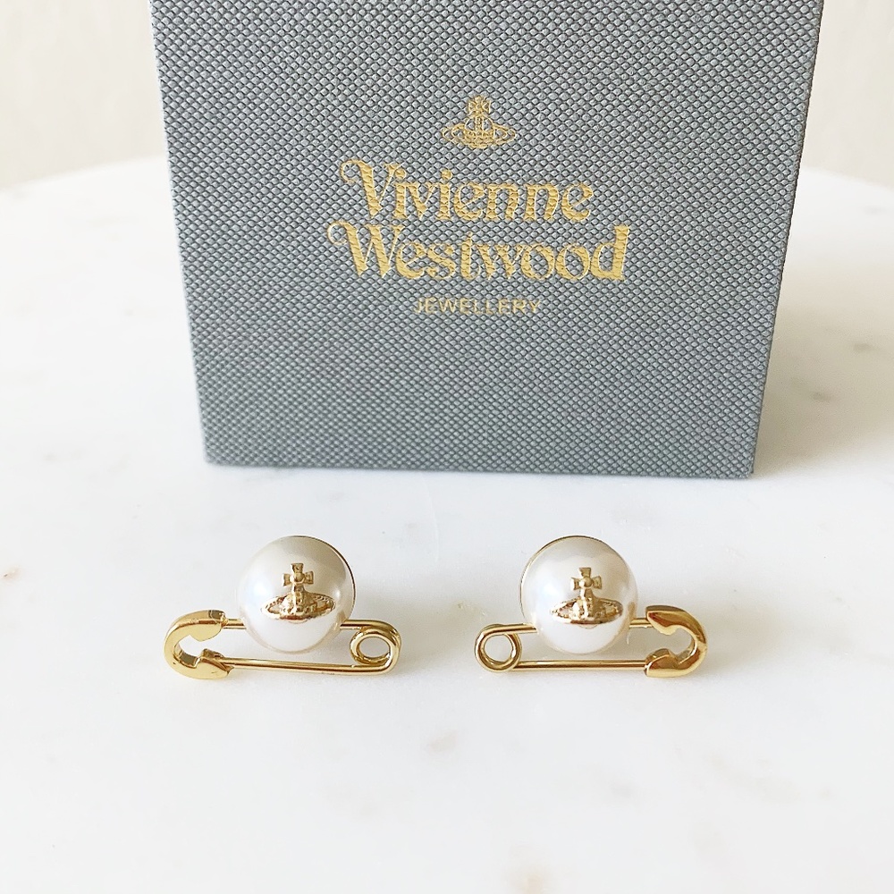 Vivienne Westwood paperclip orb earrings